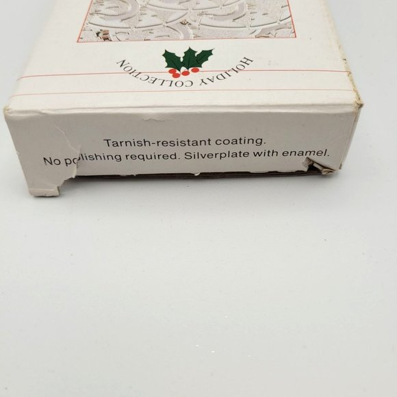 Swan Silver Plated Enamel Coasters 1987 Wm A Rogers Set of 6 Oneida Holliday - Picture 10 of 10